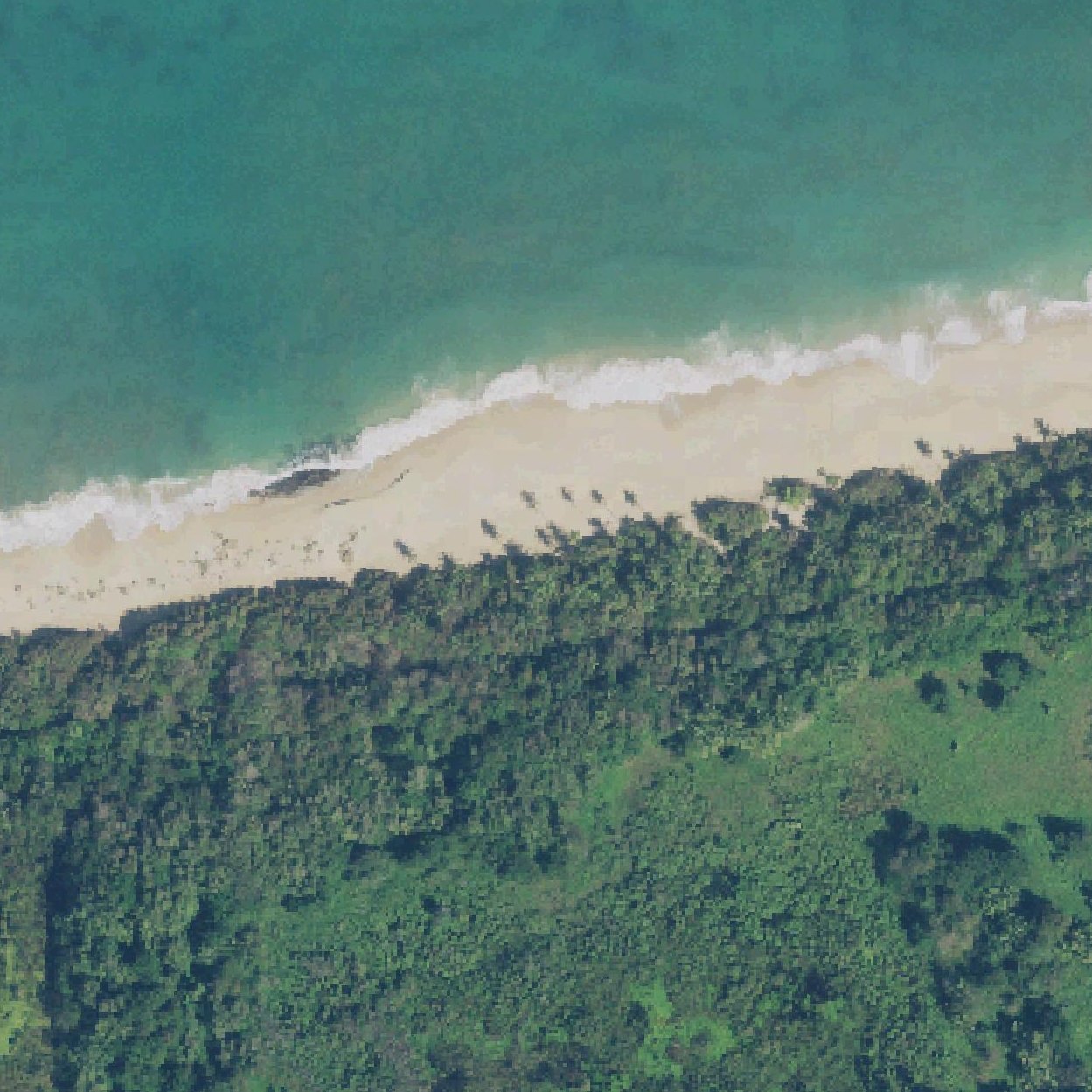 Aerial map of Los Tubos Beach