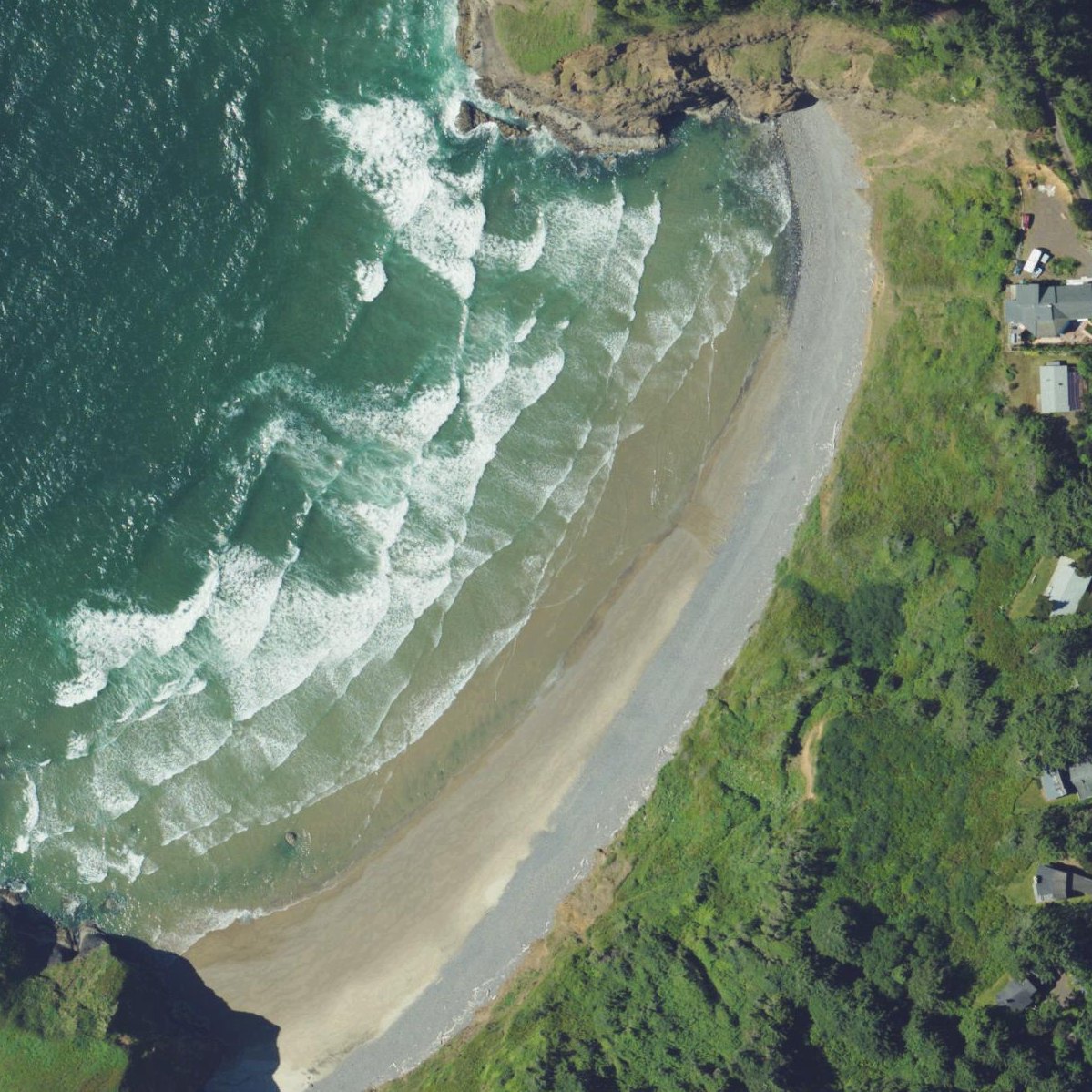 Aerial map of Lost Boy Beach