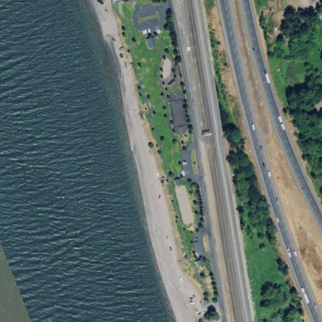 Aerial map of Louis Rasmussen Beach Park