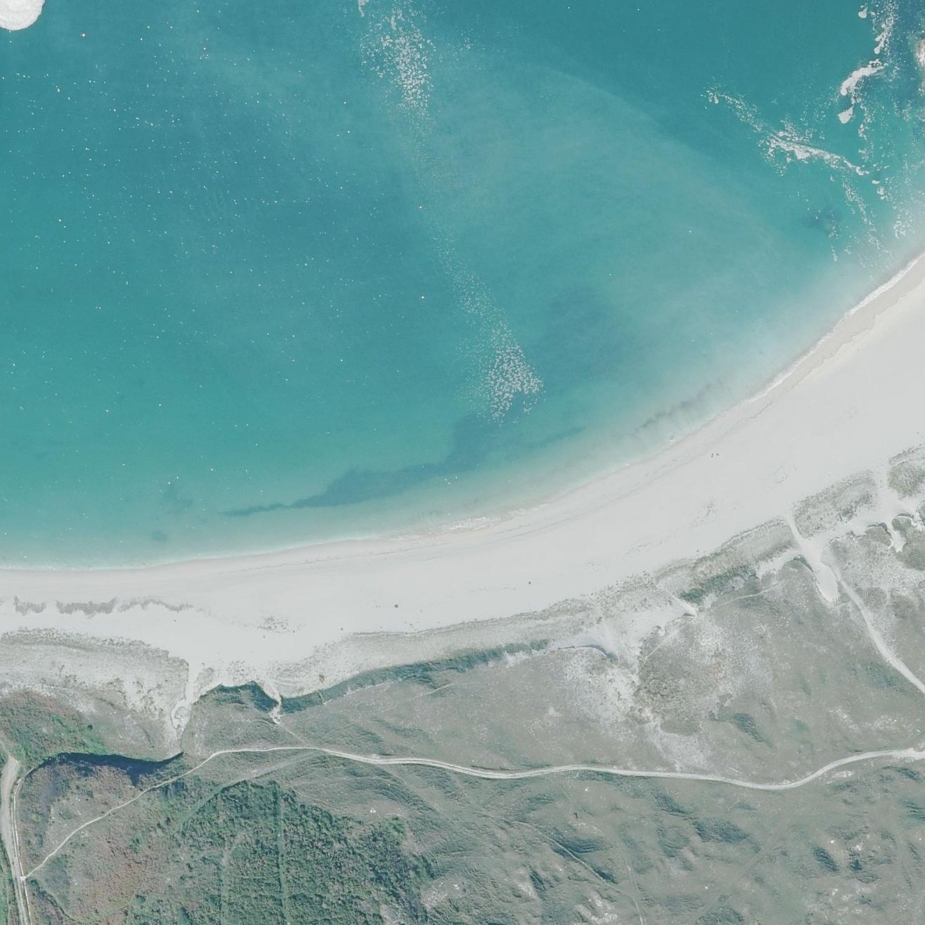 Aerial map of Lourido beach