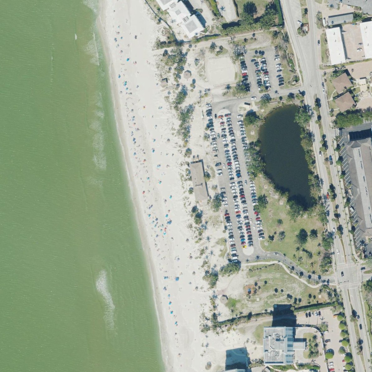 Aerial map of Lowdermilk Beach