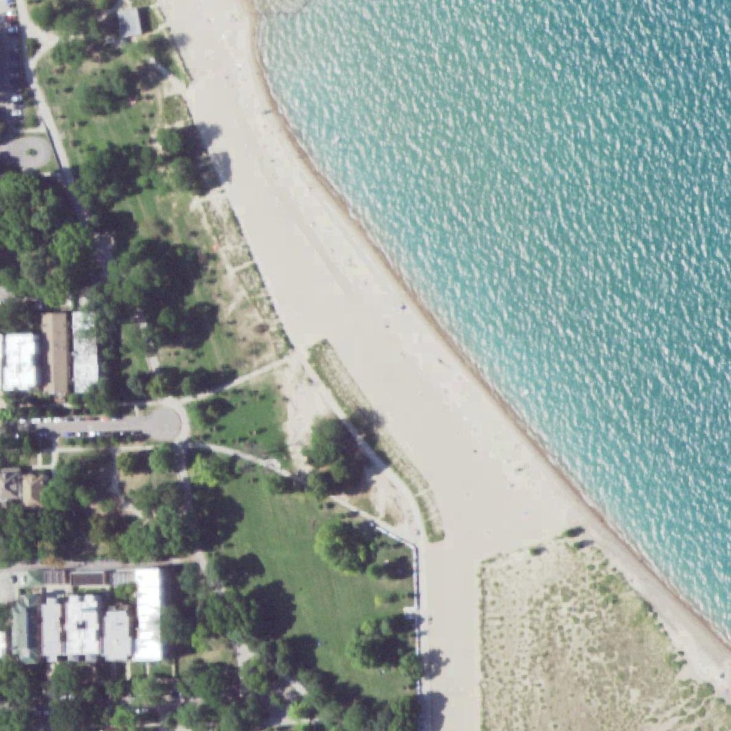 Aerial map of Loyola Beach