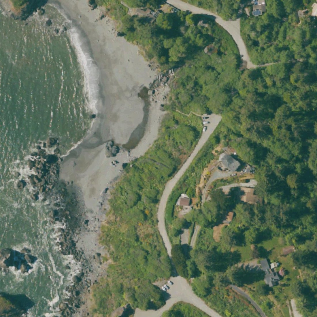Aerial map of Luffenholtz Beach