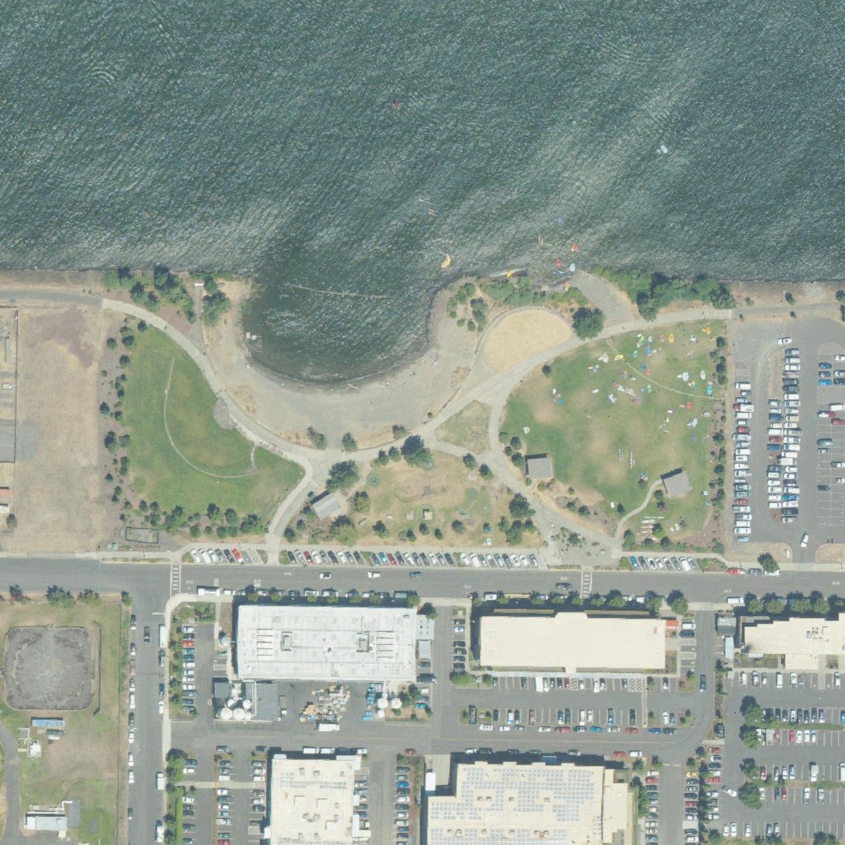 Aerial map of Luhr Jensen Beach