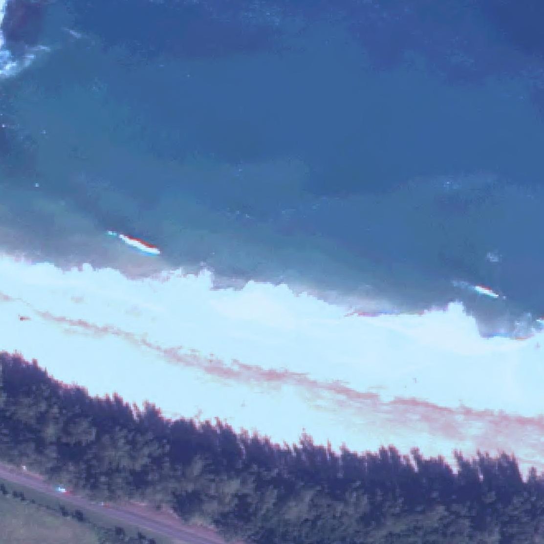 Aerial map of Lumaha'i Beach