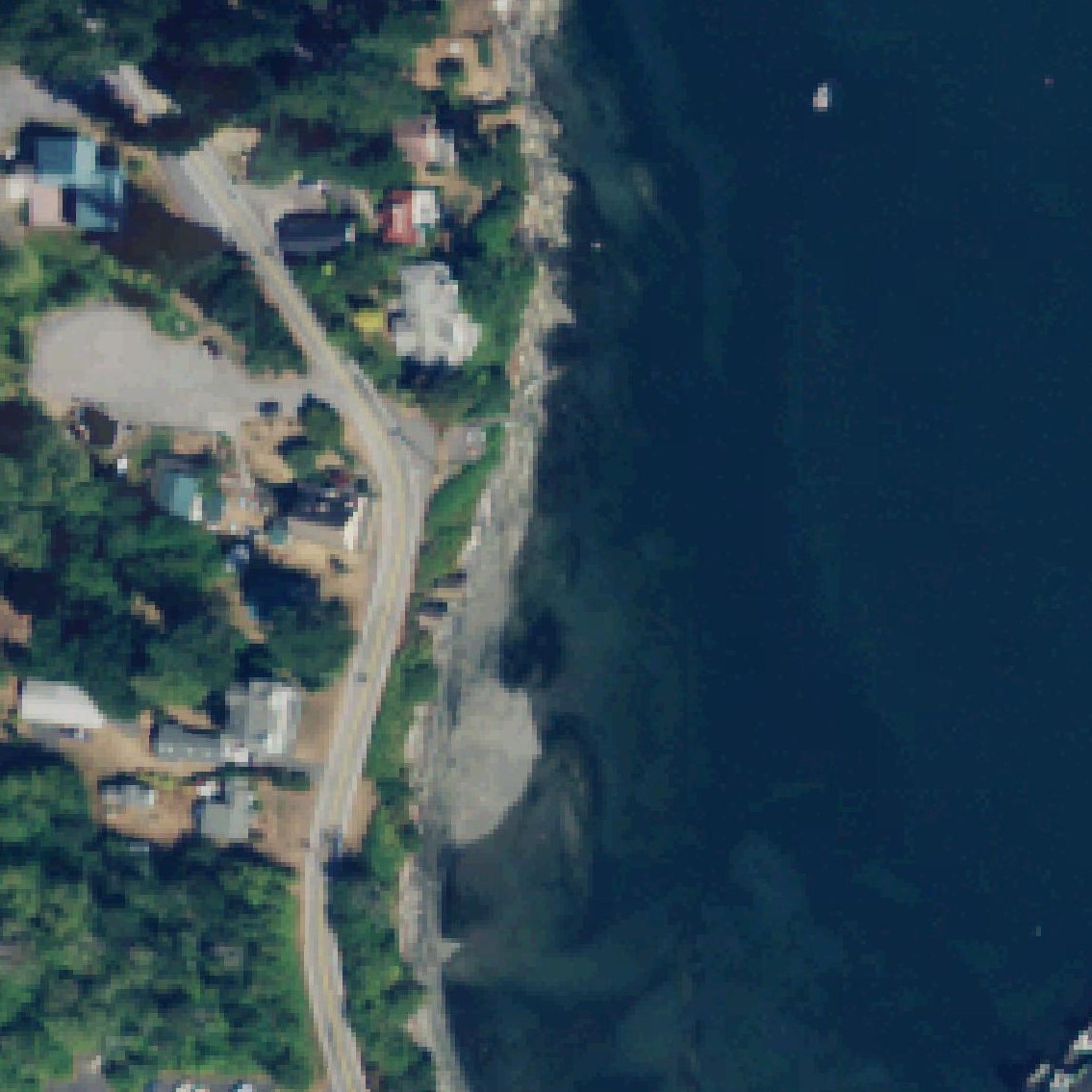 Aerial map of Lummi Island Beach Access