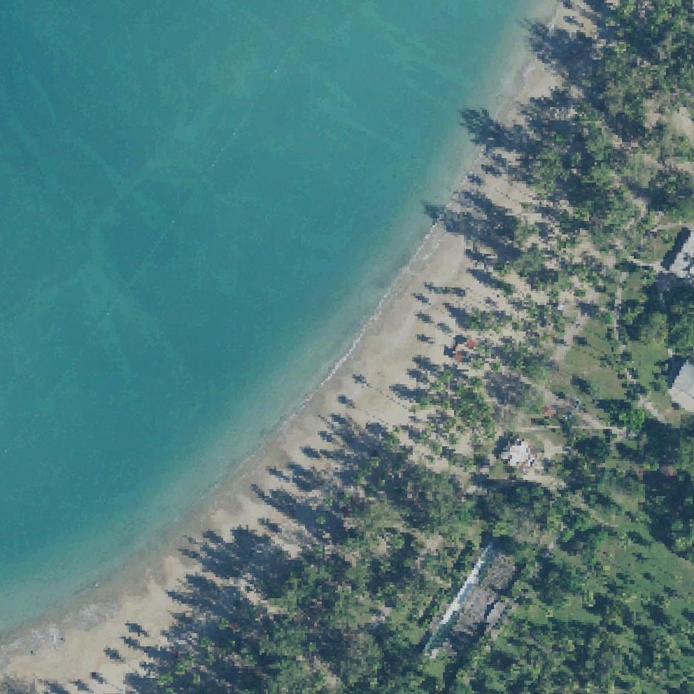 Aerial map of Luquillo Beach