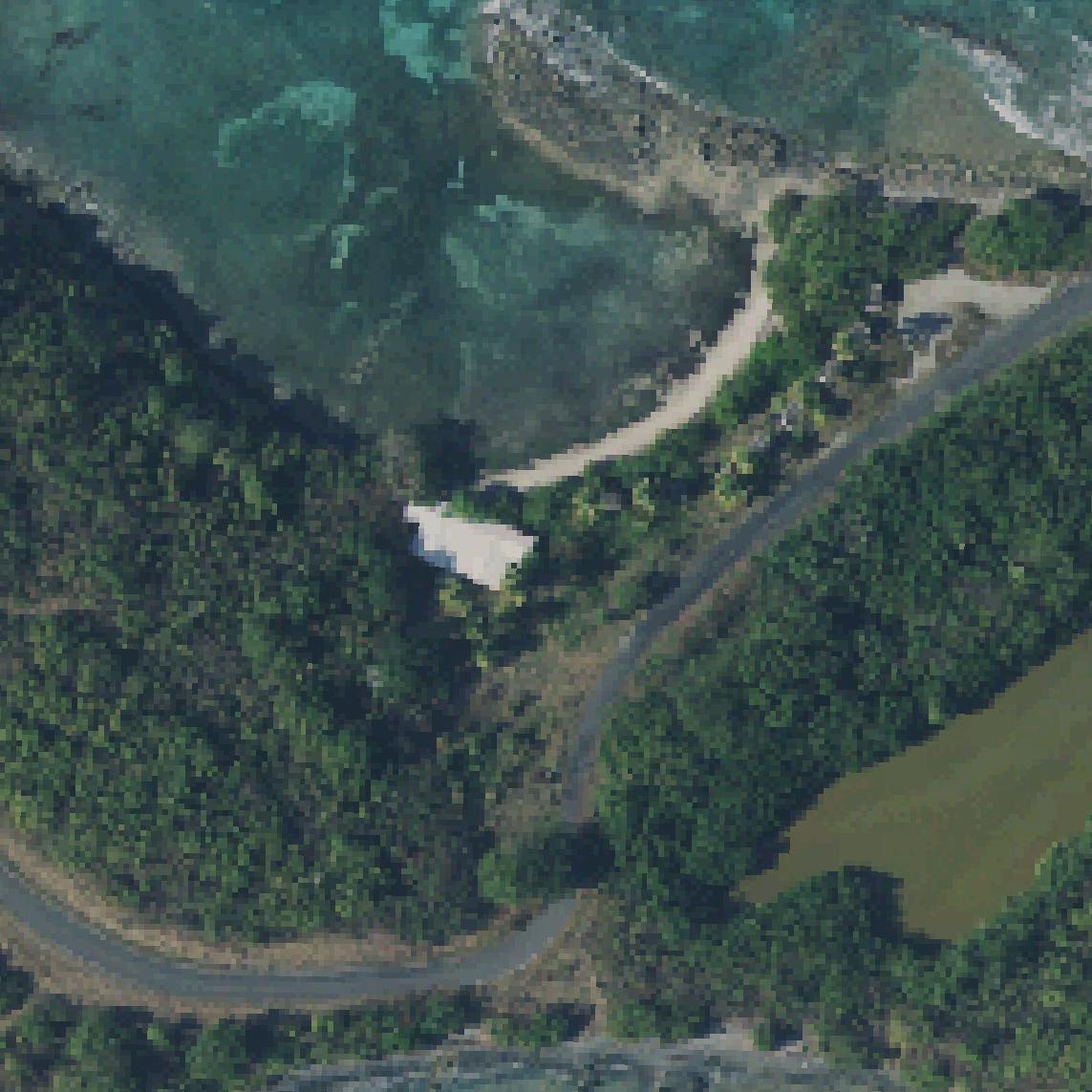 Aerial map of Luz Beach