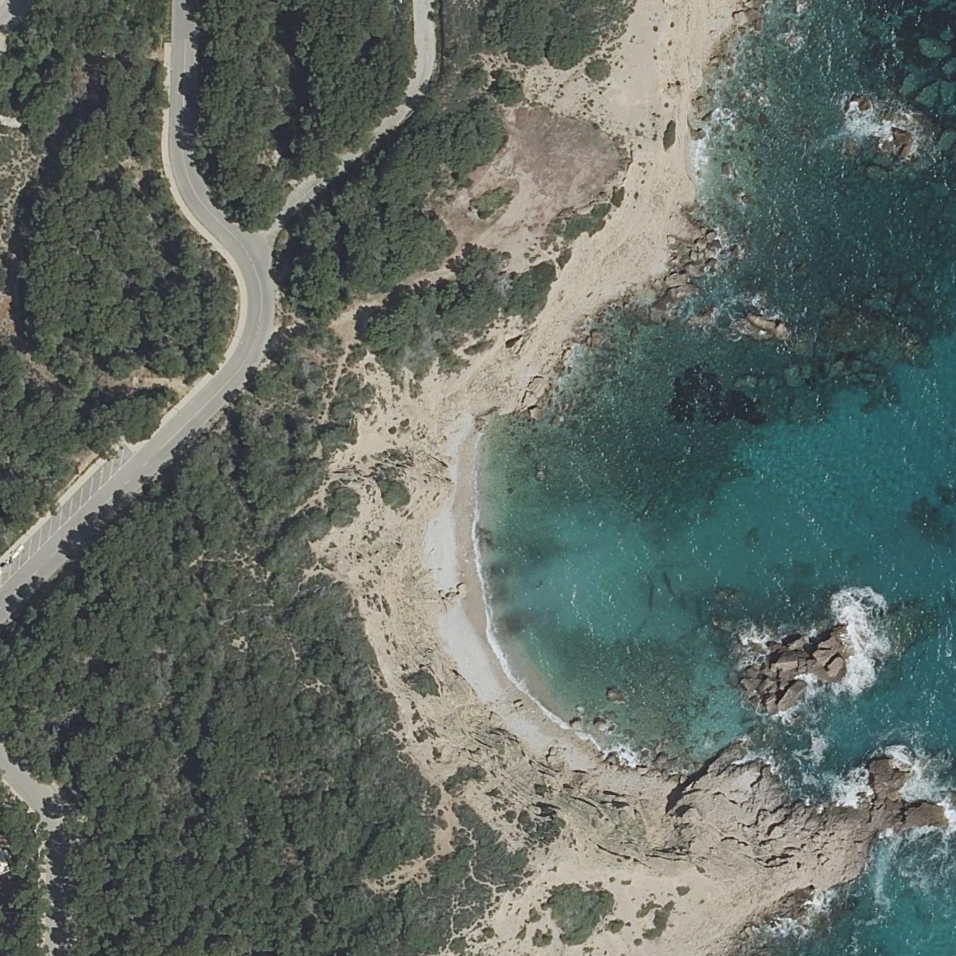Aerial map of Macar de sa Llosa