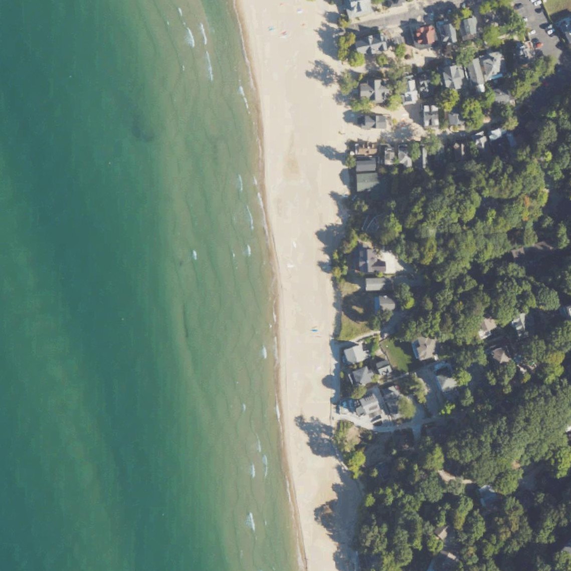Aerial map of Macatawa Park Beach