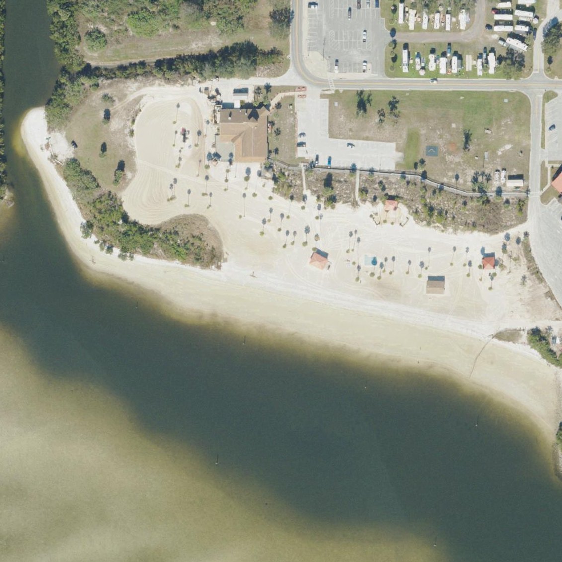 Aerial map of MacDill Beach