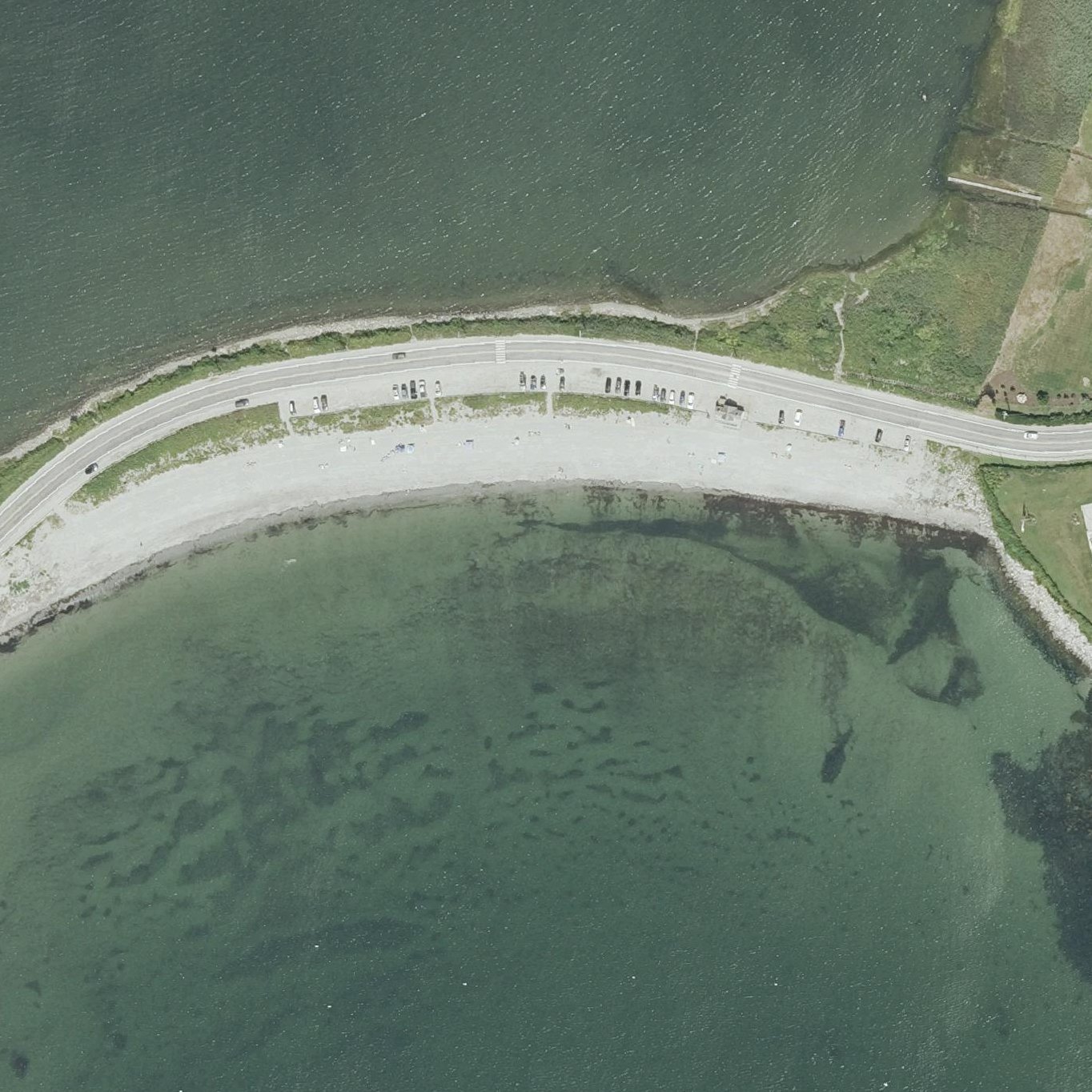 Aerial map of Mackeral Cove Beach