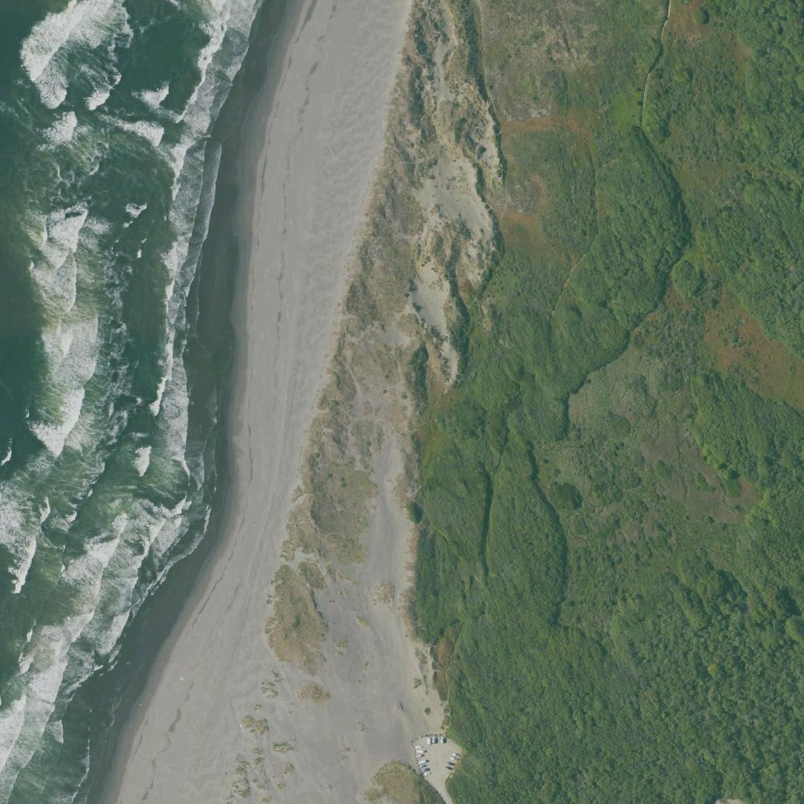 Aerial map of Mad River Beach County Park