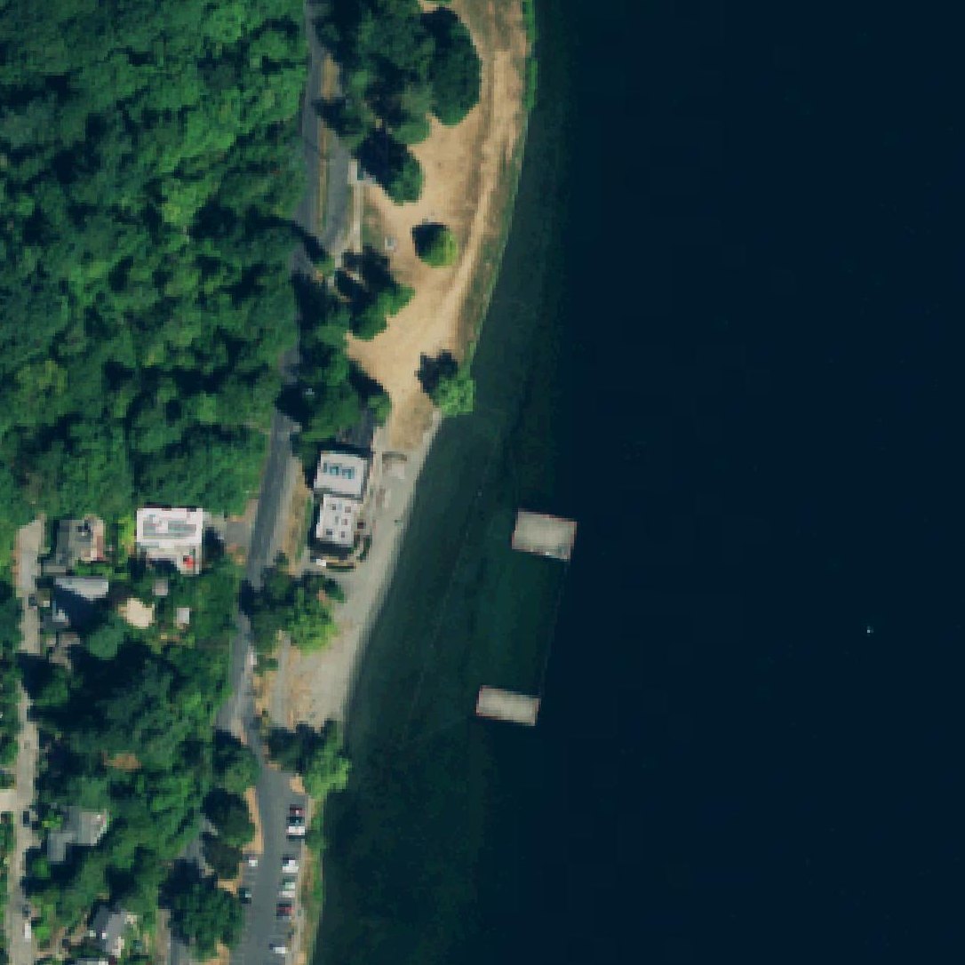 Aerial map of Madrona Park Beach