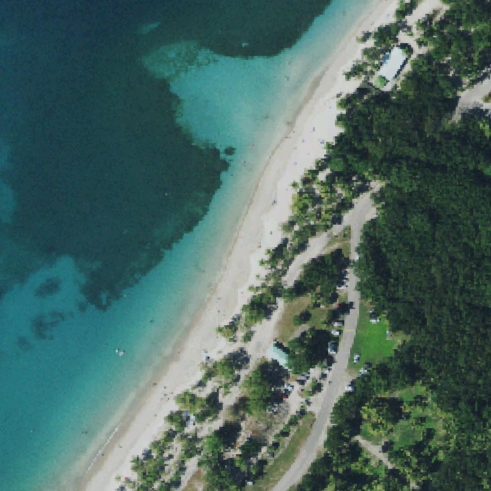 Aerial map of Magen's Bay Beach