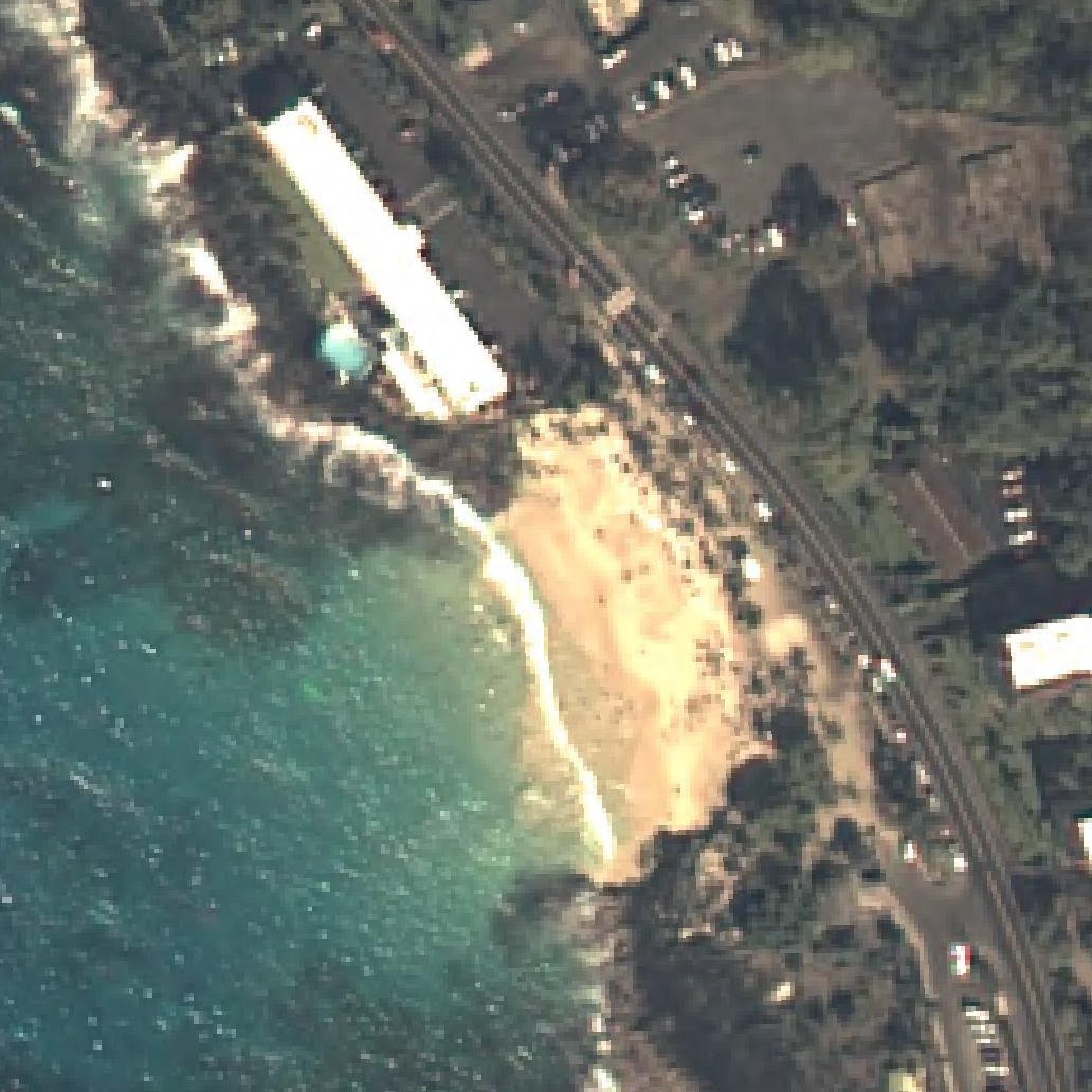 Aerial map of Magic Sands Beach