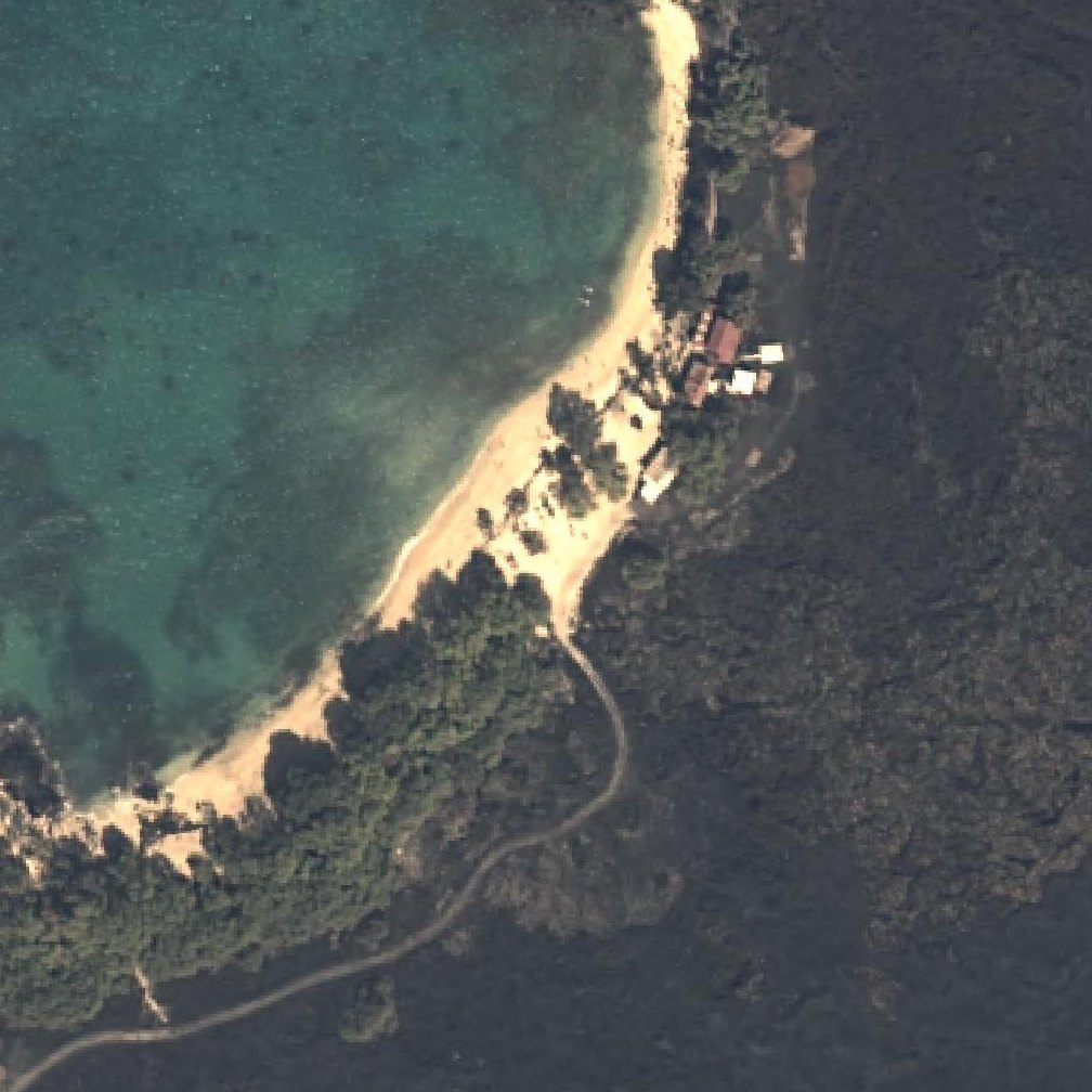 Aerial map of Mahaiula Beach