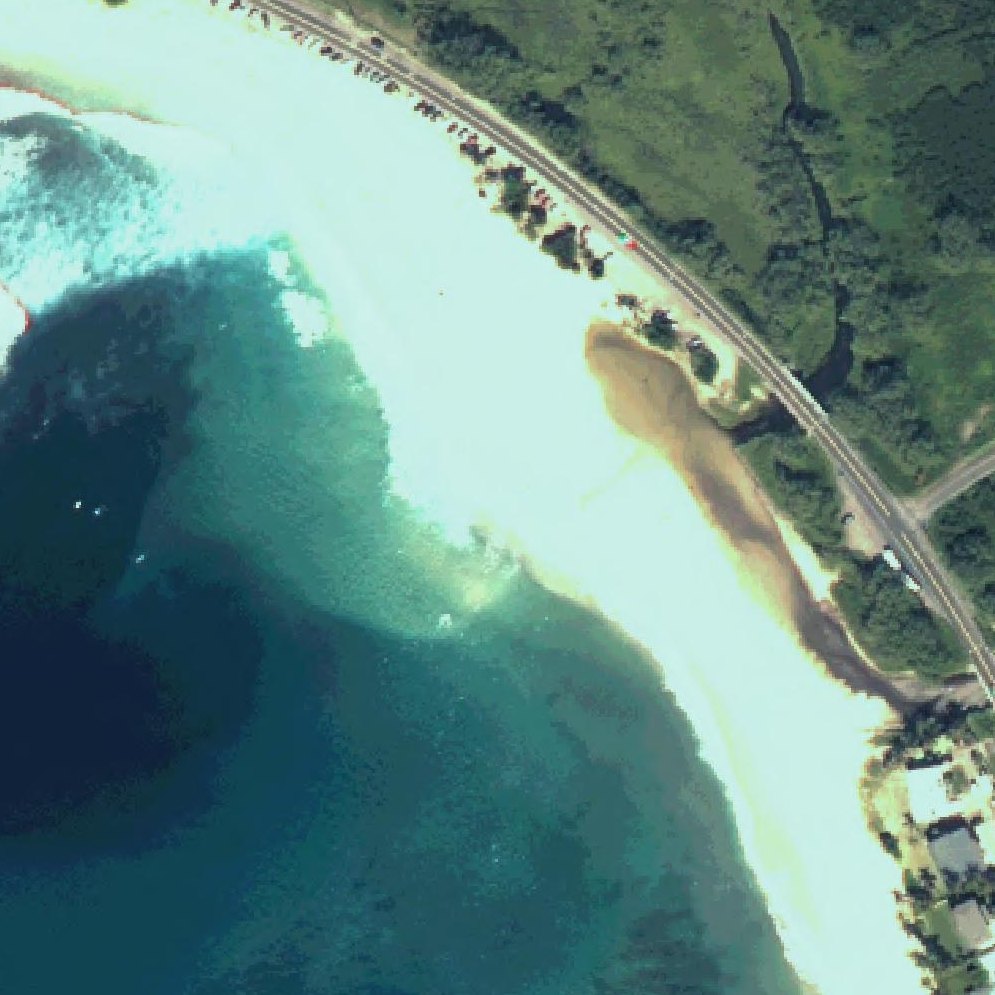 Aerial map of Makana Beach