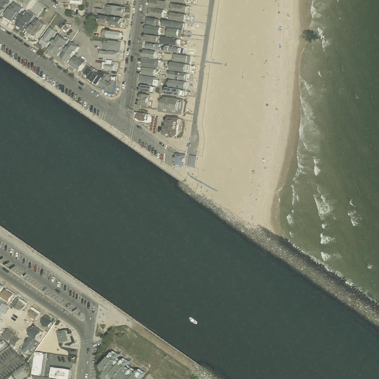 Aerial map of Manasquan Inlet Beach