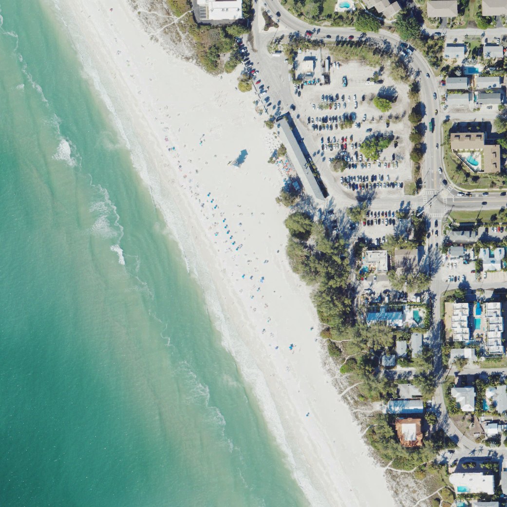 Aerial map of Manatee Public Beach