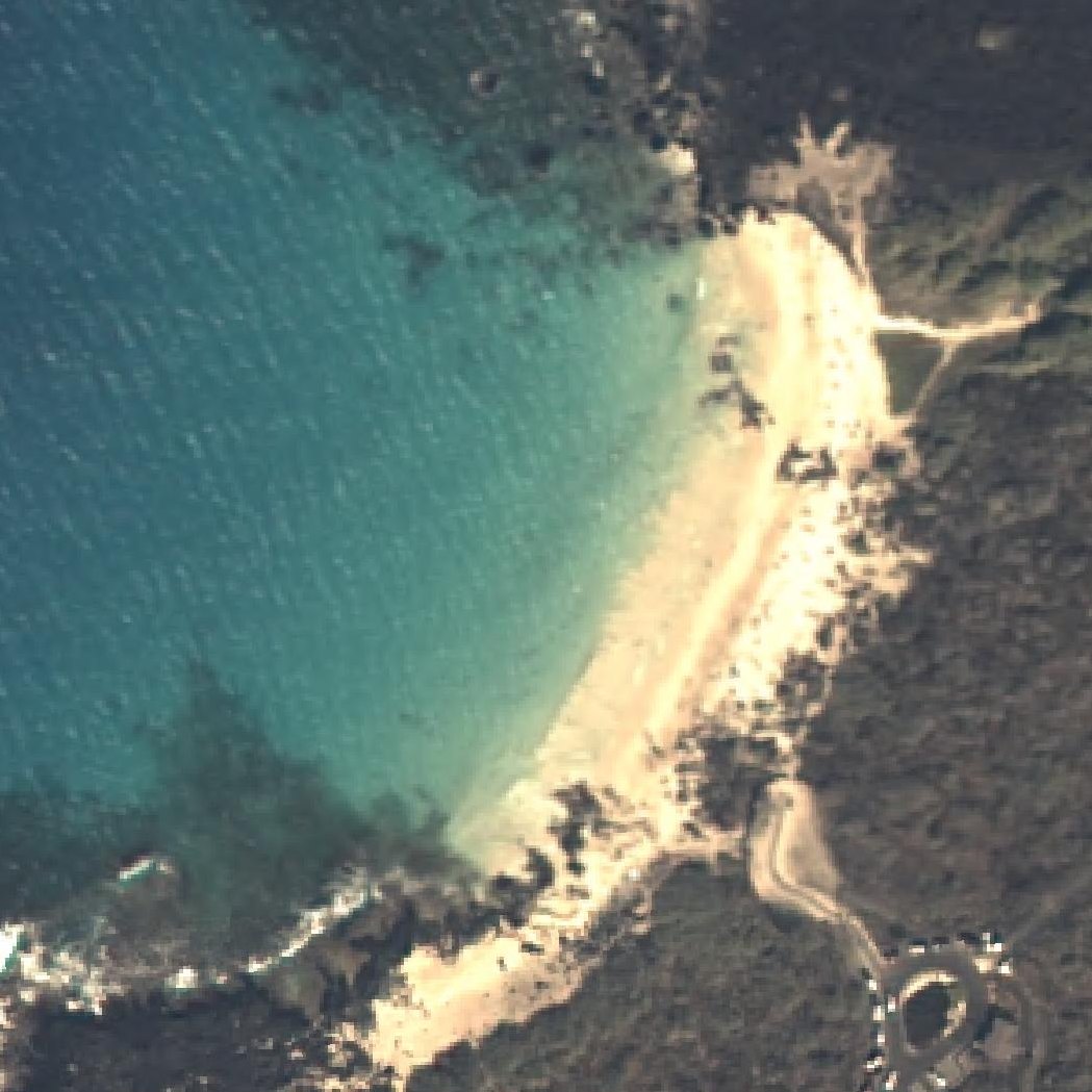 Aerial map of Manini'owali Beach (Kua Bay)