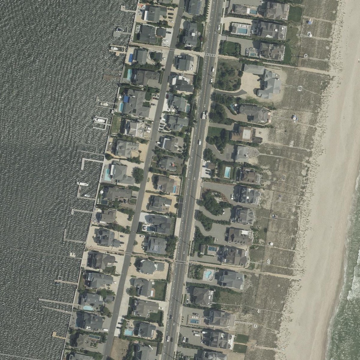 Aerial map of Mantoloking Public Beach access