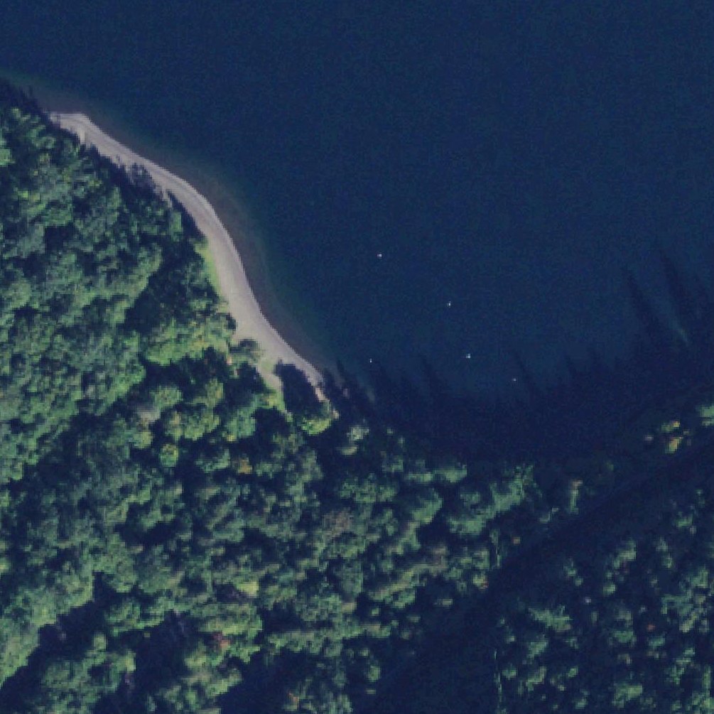 Aerial map of Maple Bay Beach