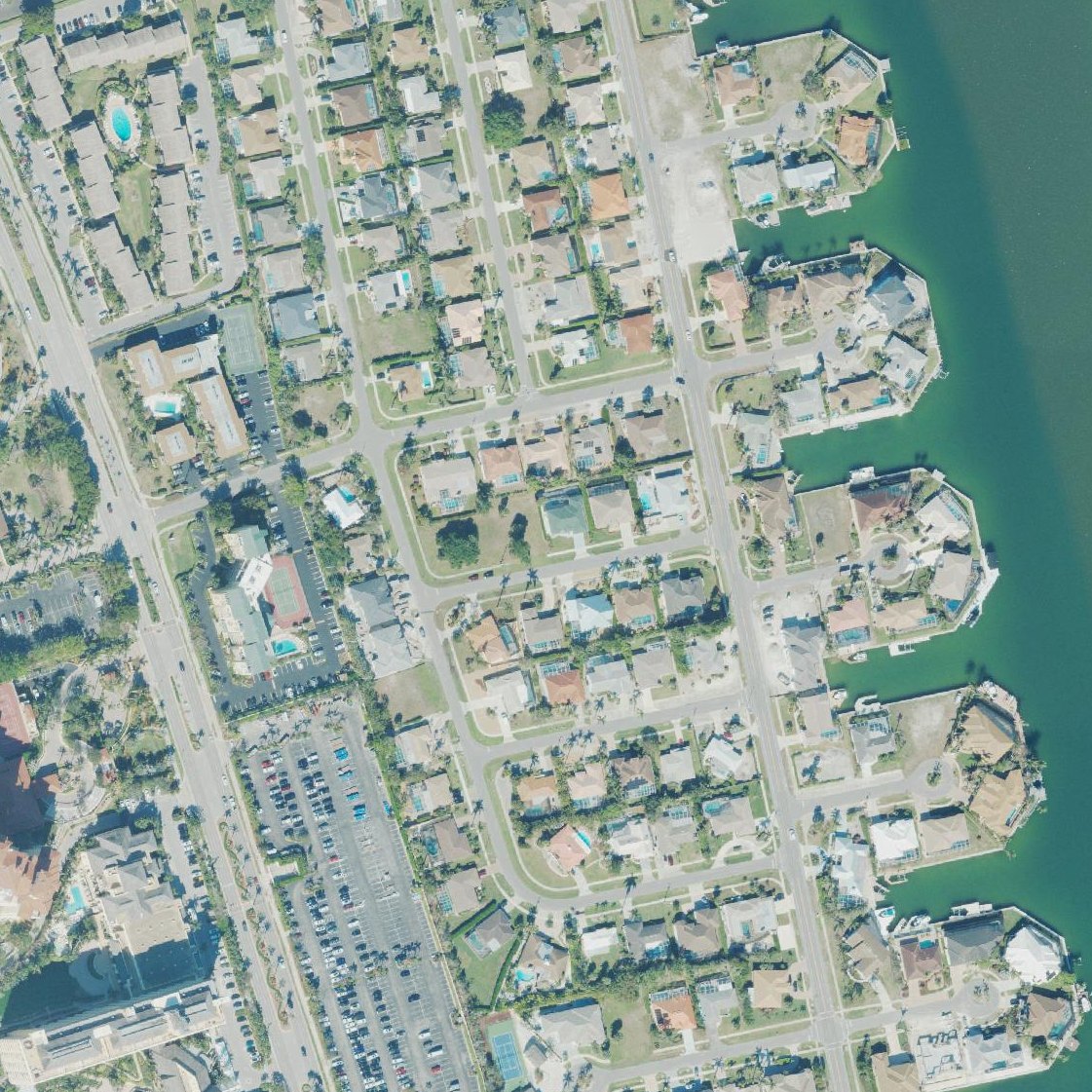 Aerial map of Marco Island Public Beach Access