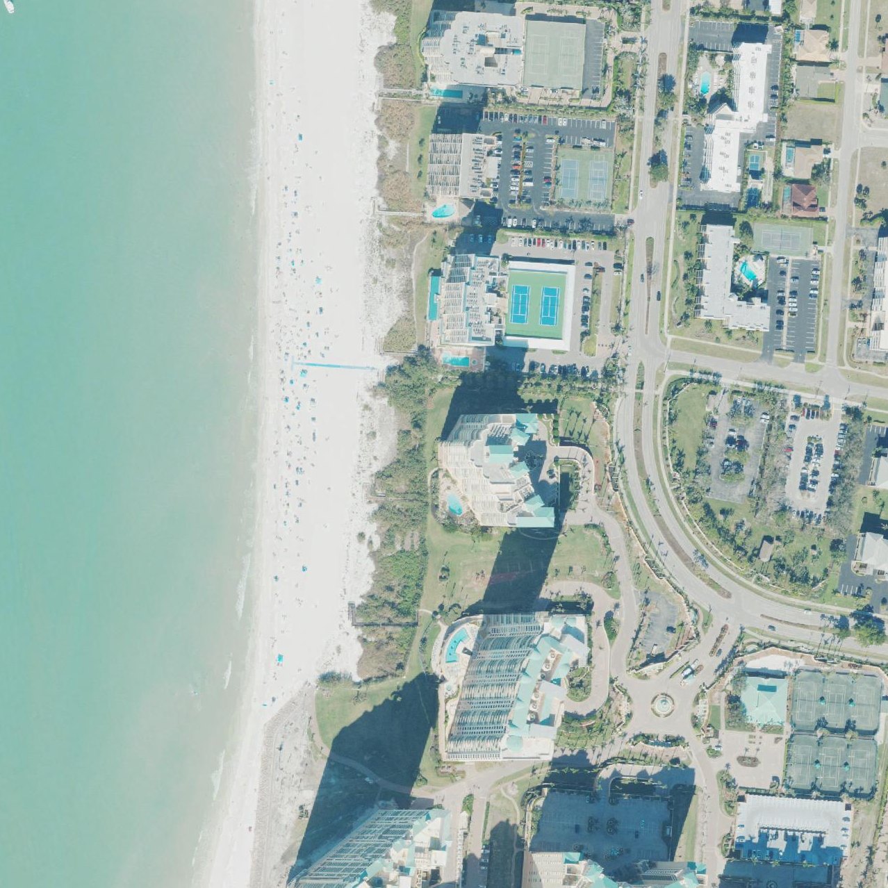 Aerial map of Marco Island South Beach Public Access
