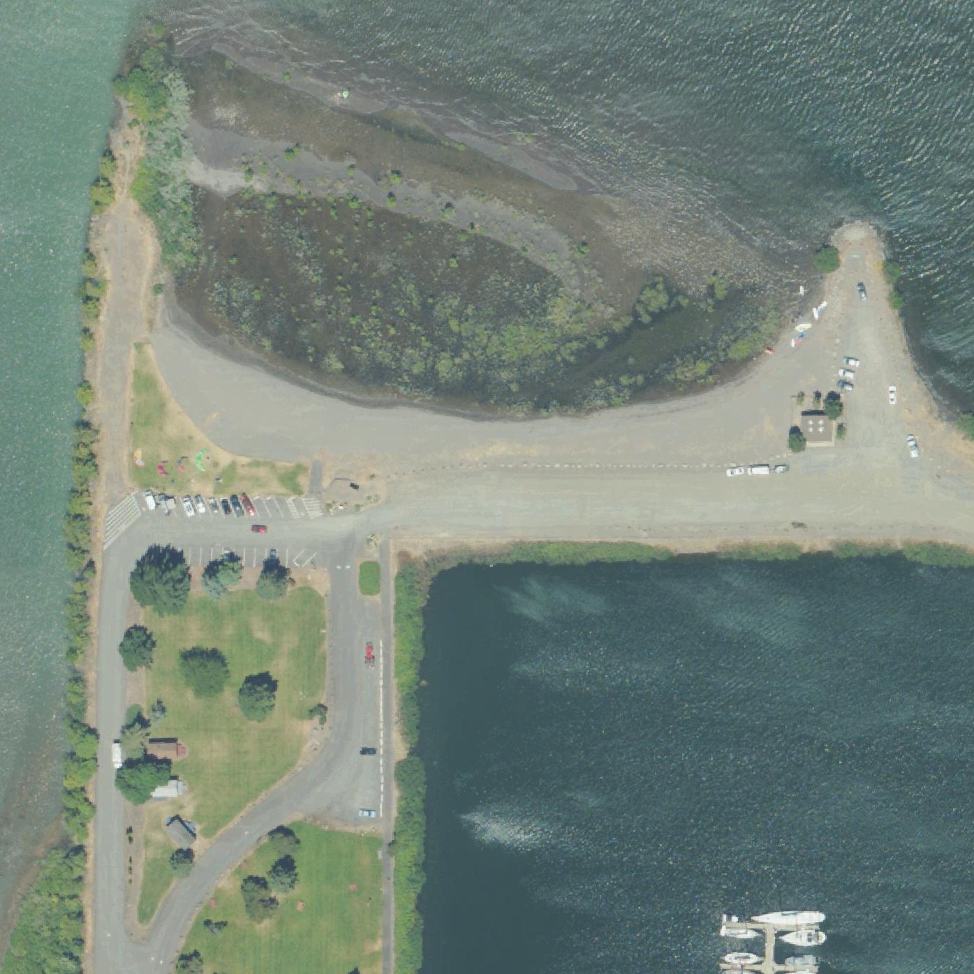 Aerial map of Marina Beach