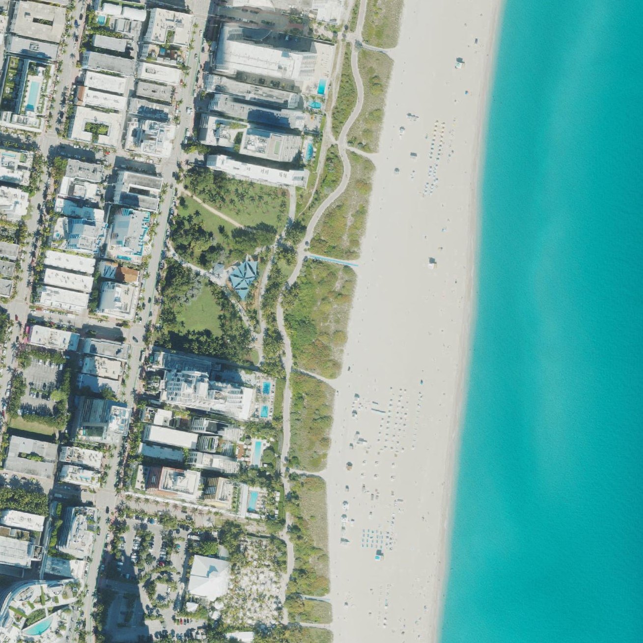 Aerial map of Marjory Stoneman Douglas Ocean Beach Park