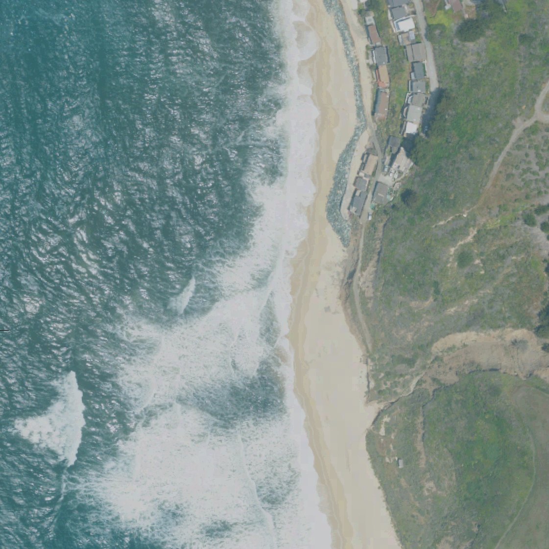 Aerial map of Martin's Beach