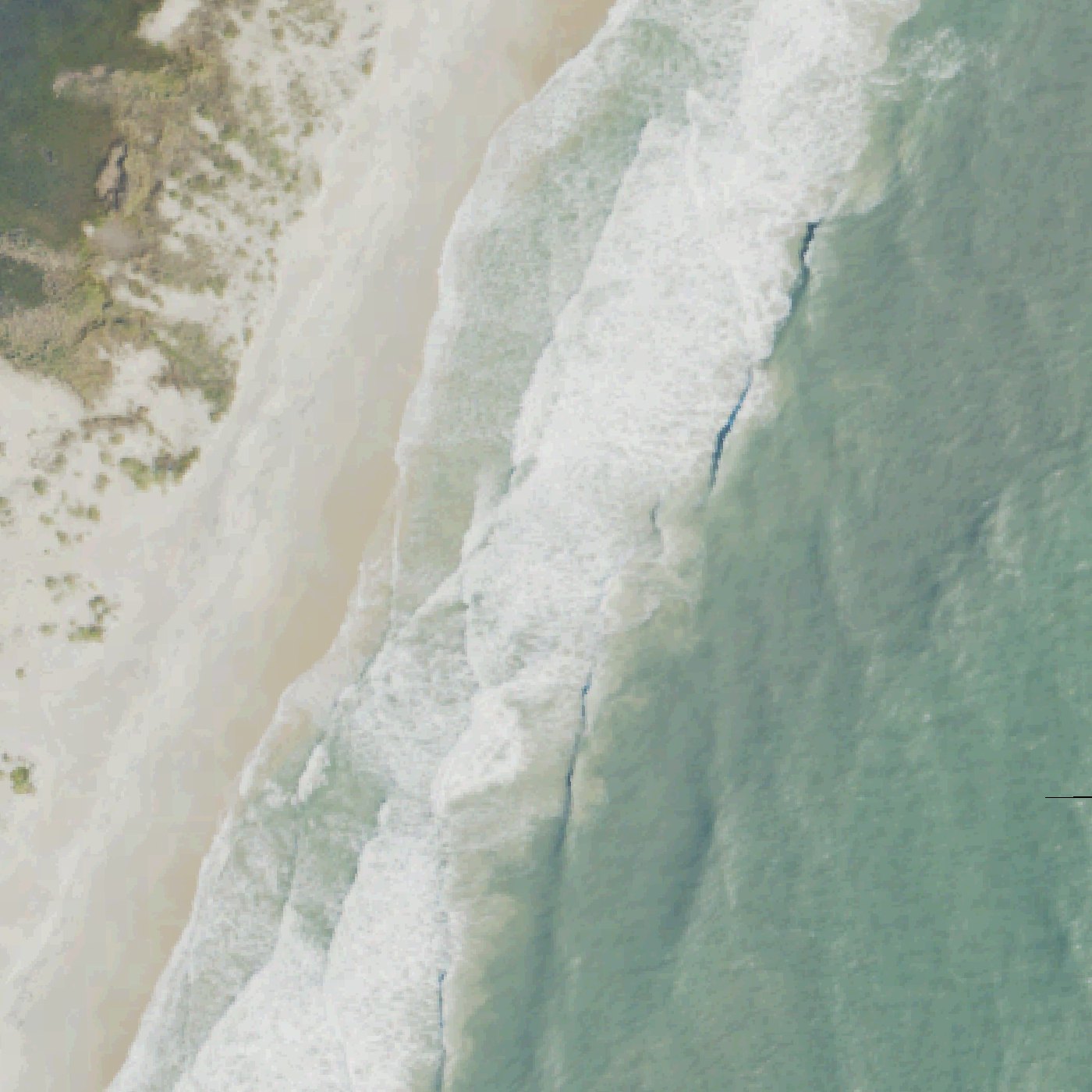 Aerial map of Masonboro Island Reserve