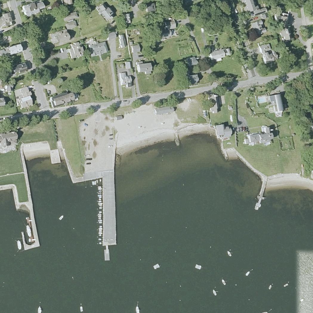 Aerial map of Mattapoisett Town Beach