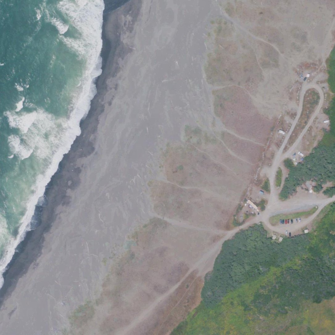 Aerial map of Mattole Beach