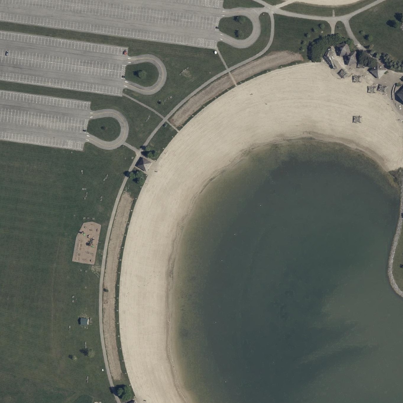 Aerial map of Maumee Bay Inland Beach