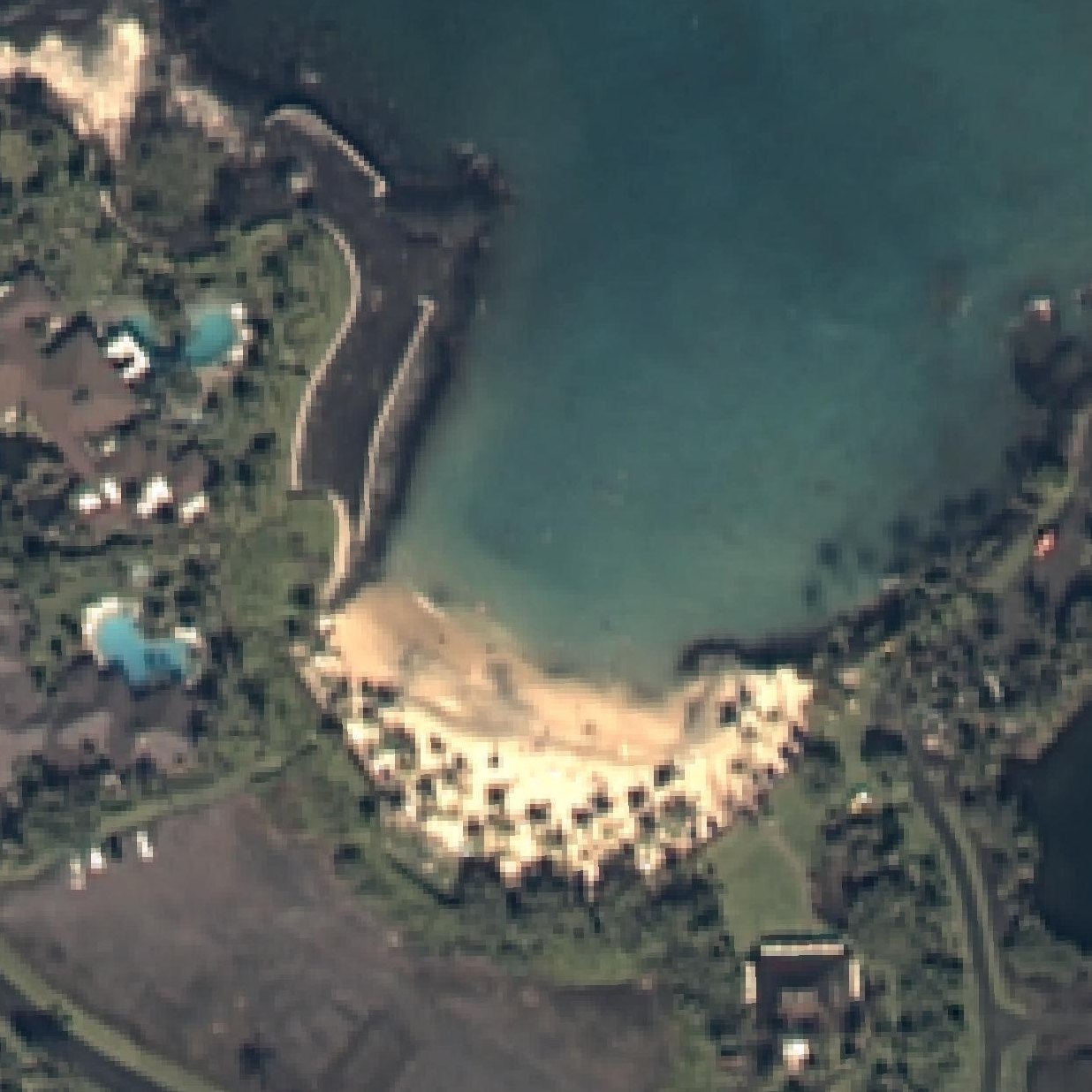 Aerial map of Mauna Lani Beach
