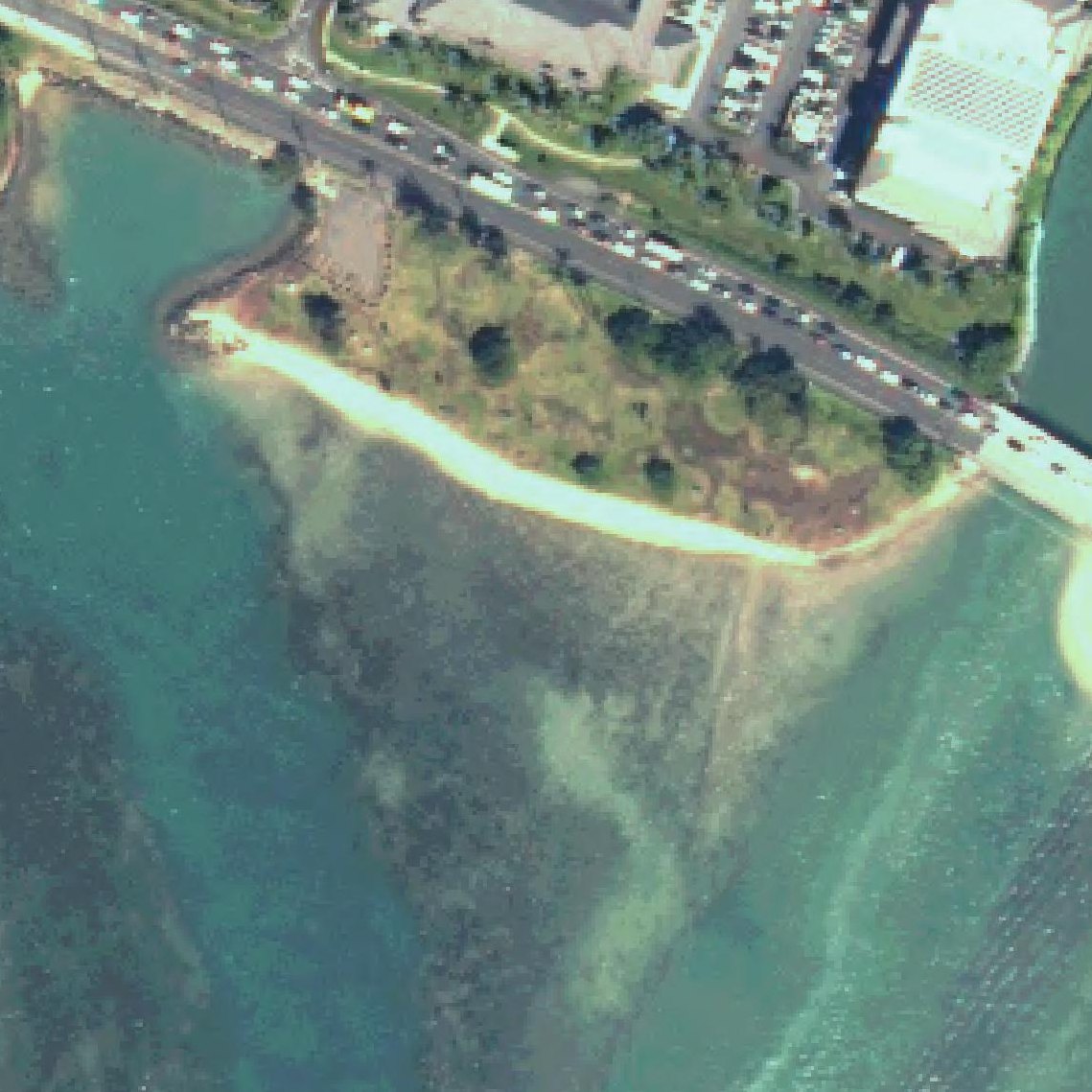 Aerial map of Maunalua Bay Beach