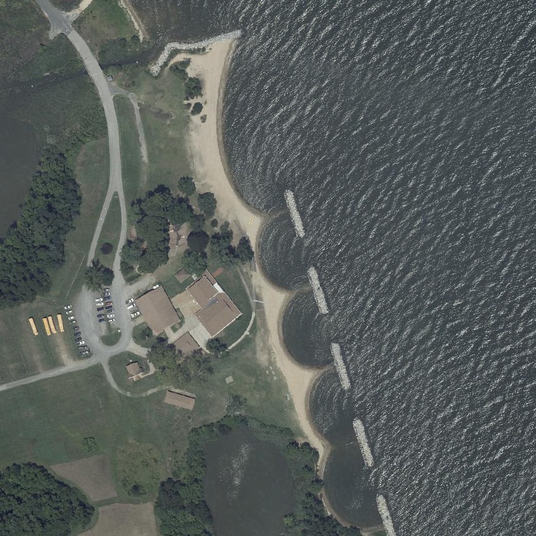 Aerial map of Mayo Beach Park