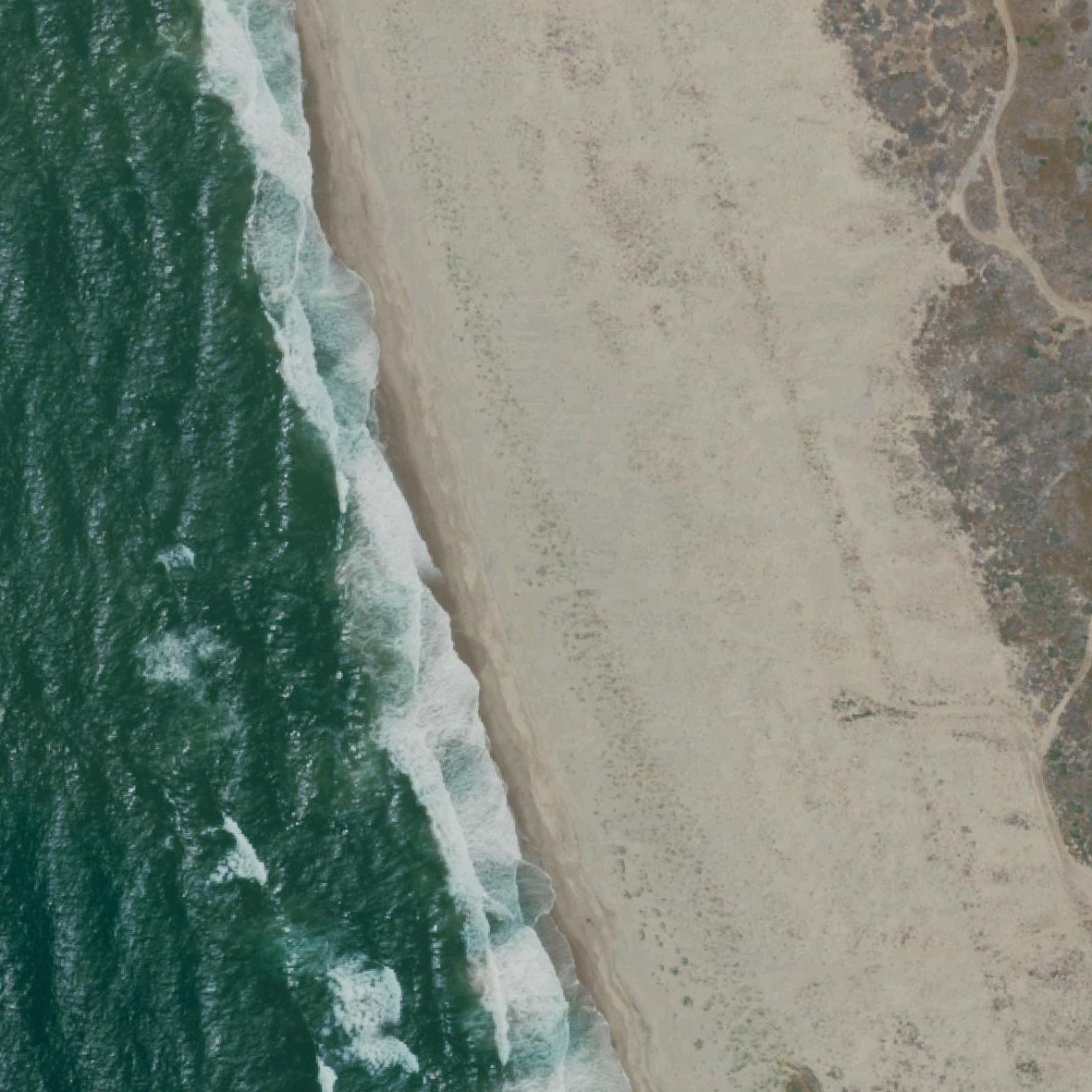 Aerial map of McGrath State Beach