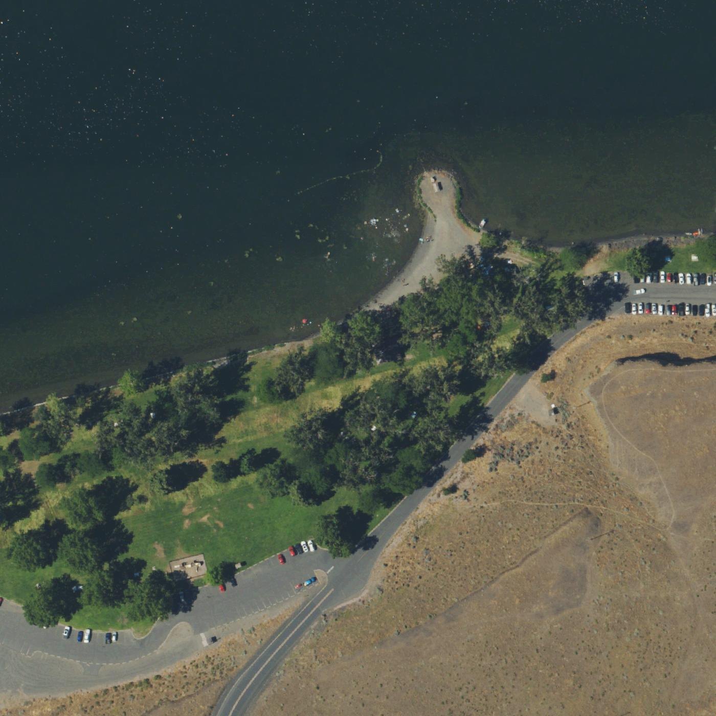 Aerial map of McNary Beach Recreation Area