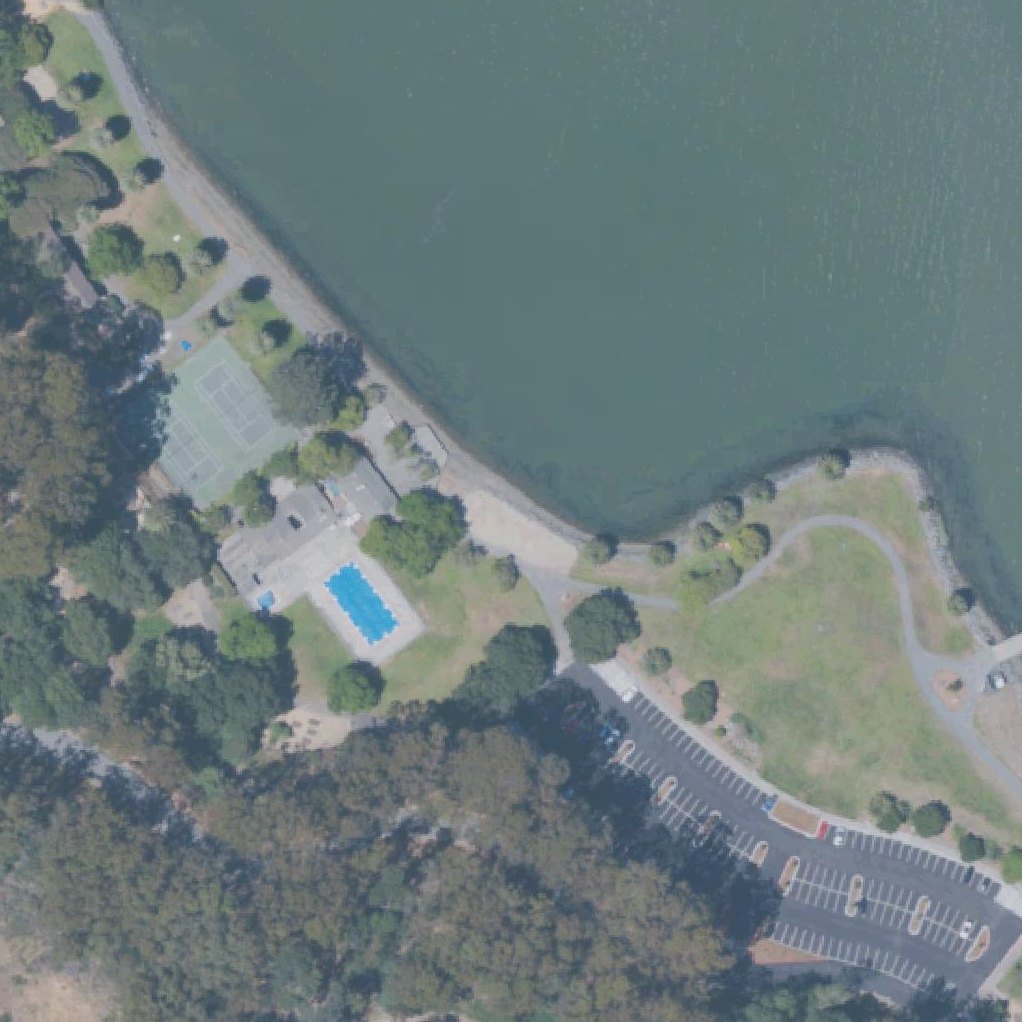 Aerial map of McNears Beach Park