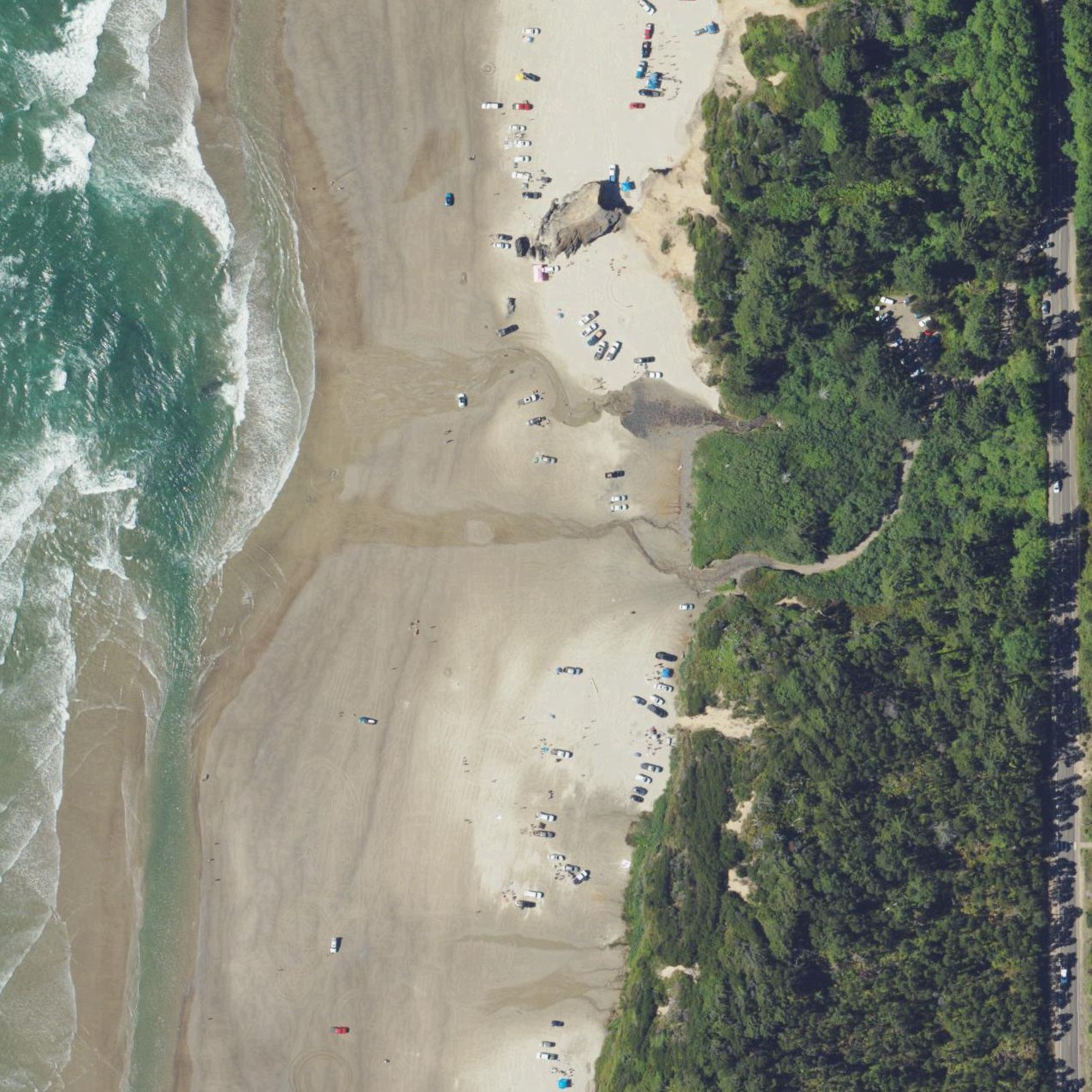 Aerial map of McPhillips Beach - Vehicle Beach Access