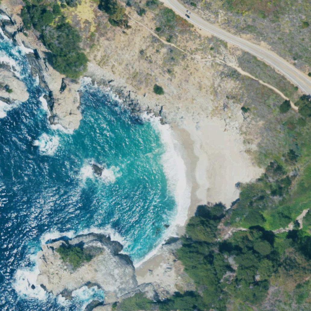 Aerial map of McWay Beach
