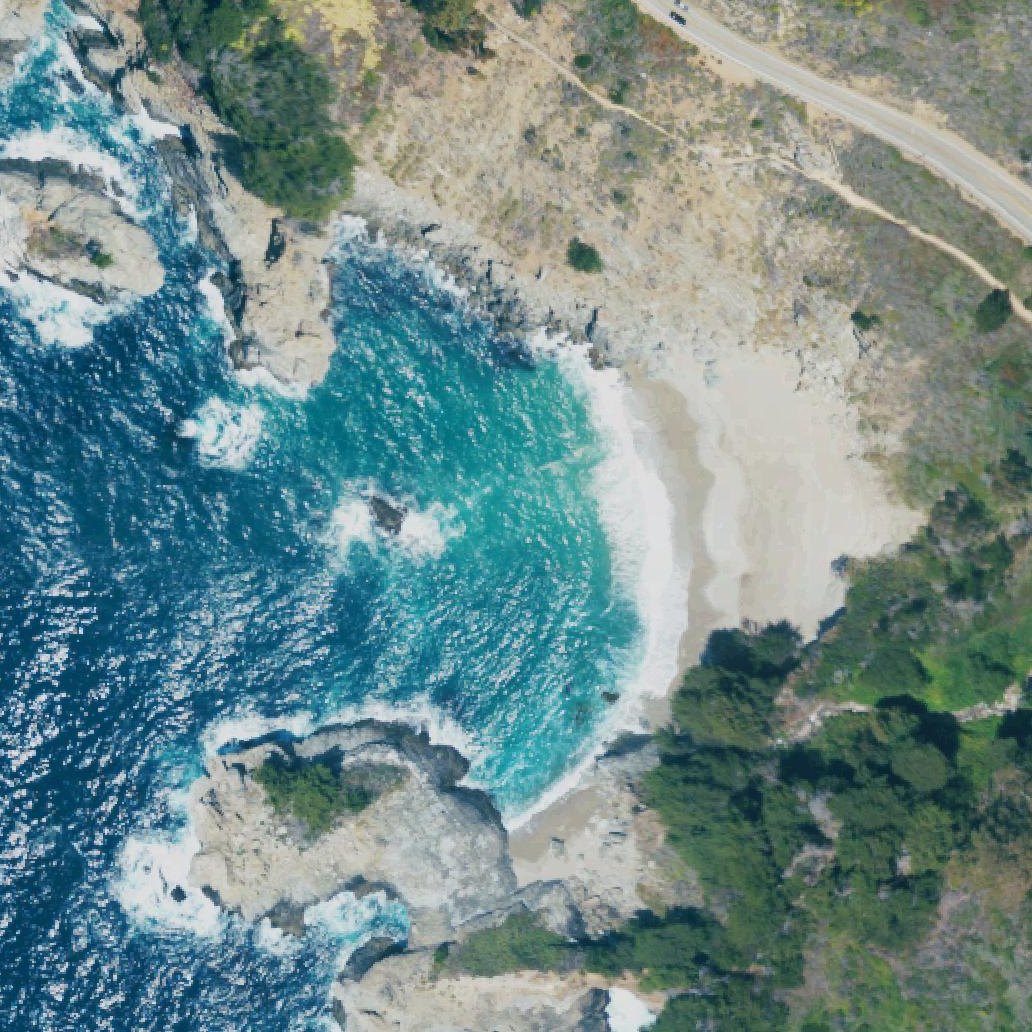 Aerial map of McWay Cove