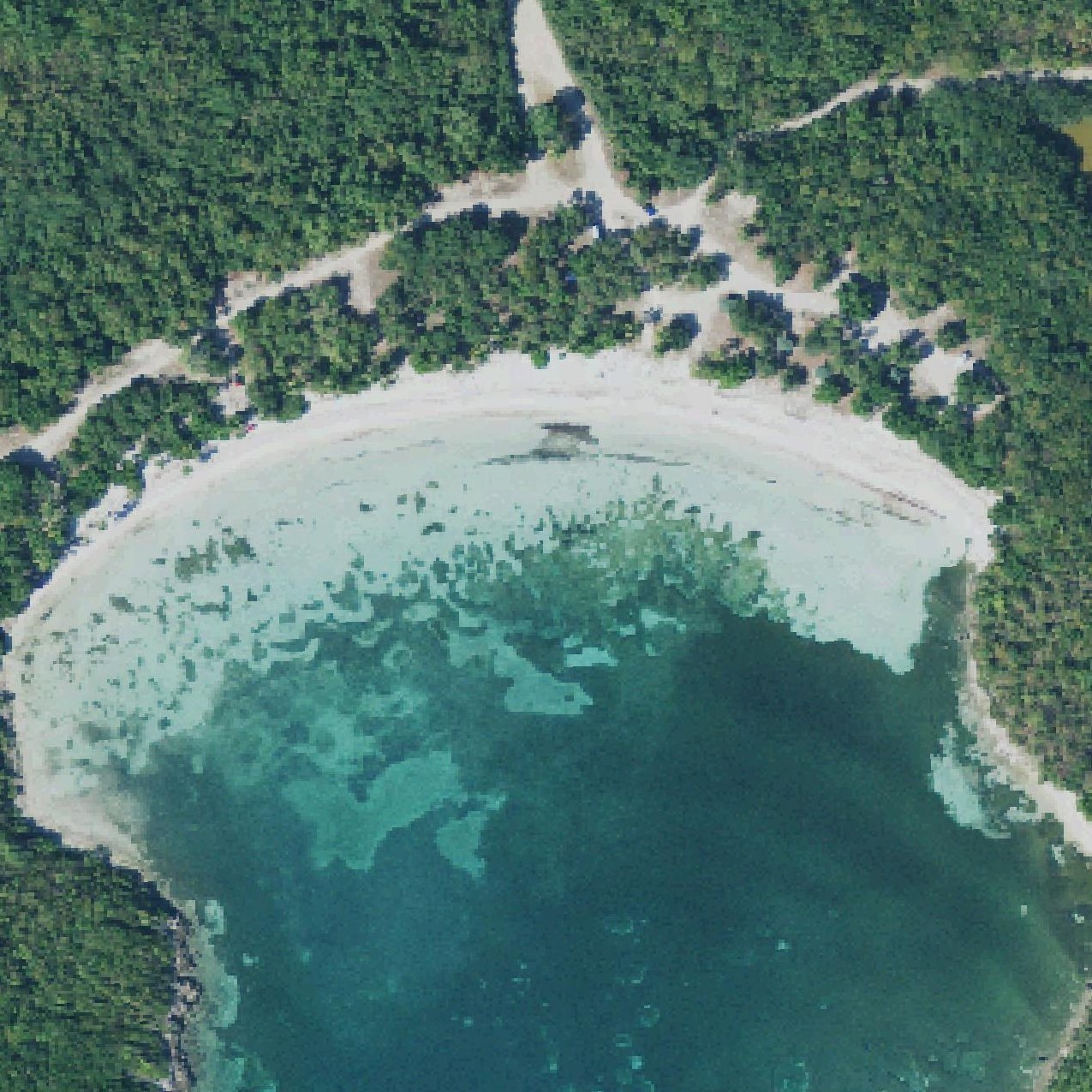 Aerial map of Media Luna Beach