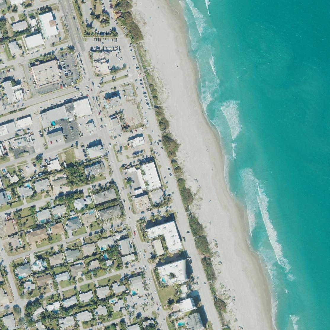 Aerial map of Melbourne Beach