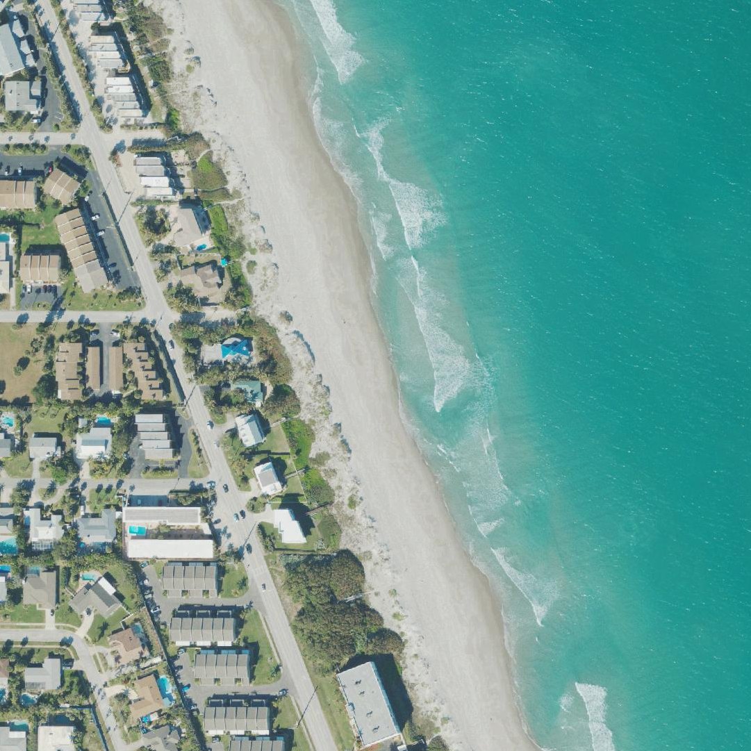 Aerial map of Melbourne Beach