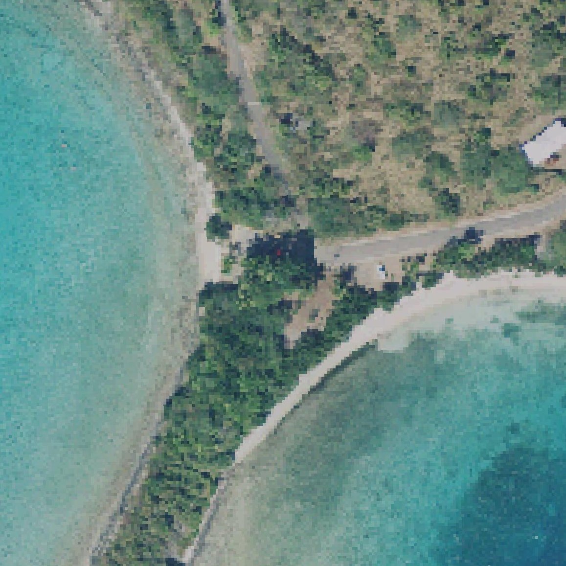 Aerial map of Melones Beach