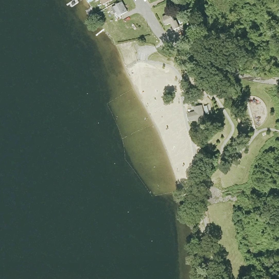 Aerial map of Memorial Beach